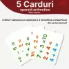 Joc educativ bilingv română /engleză alfanumeric cu 110 placute din lemn si 20 carduri laminate pentru asociere si sortare tip Montessori 3+ ani