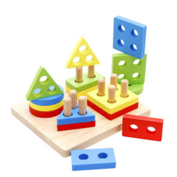 Sortator cu forme geometrice, 4 coloane, 16 piese