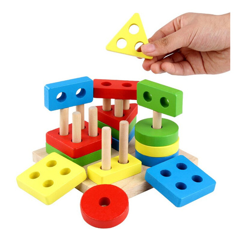Sortator cu forme geometrice, 4 coloane, 16 piese