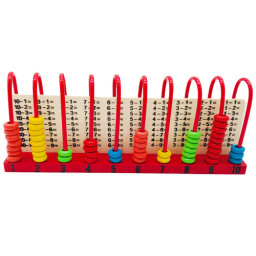 Numaratoare dubla din lemn cu 10 coloane si operatii matematice