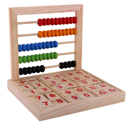 Joc de socotit din lemn cu abac