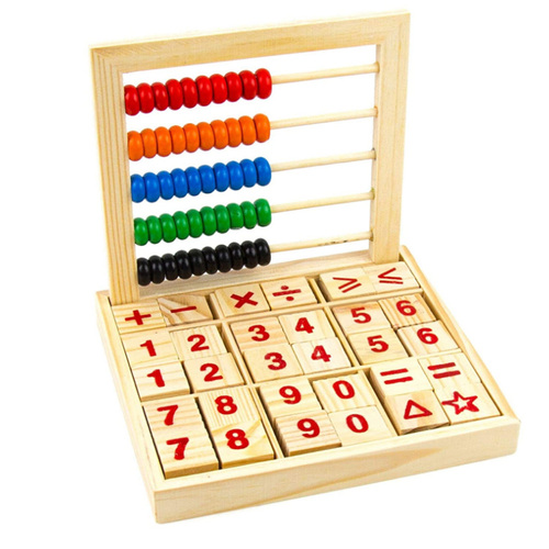 Joc de socotit din lemn cu abac