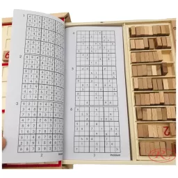 Sudoku din Lemn – Joc Logic Educational pentru Copii si Adulti, 81 Piese