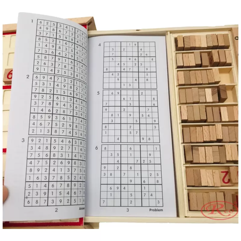 Sudoku din Lemn – Joc Logic Educational pentru Copii si Adulti, 81 Piese