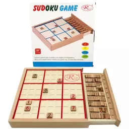 Sudoku din Lemn – Joc Logic Educational pentru Copii si Adulti, 81 Piese