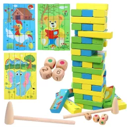 Joc multifunctional 3 in 1 – Turn instabil, Puzzle si Domino