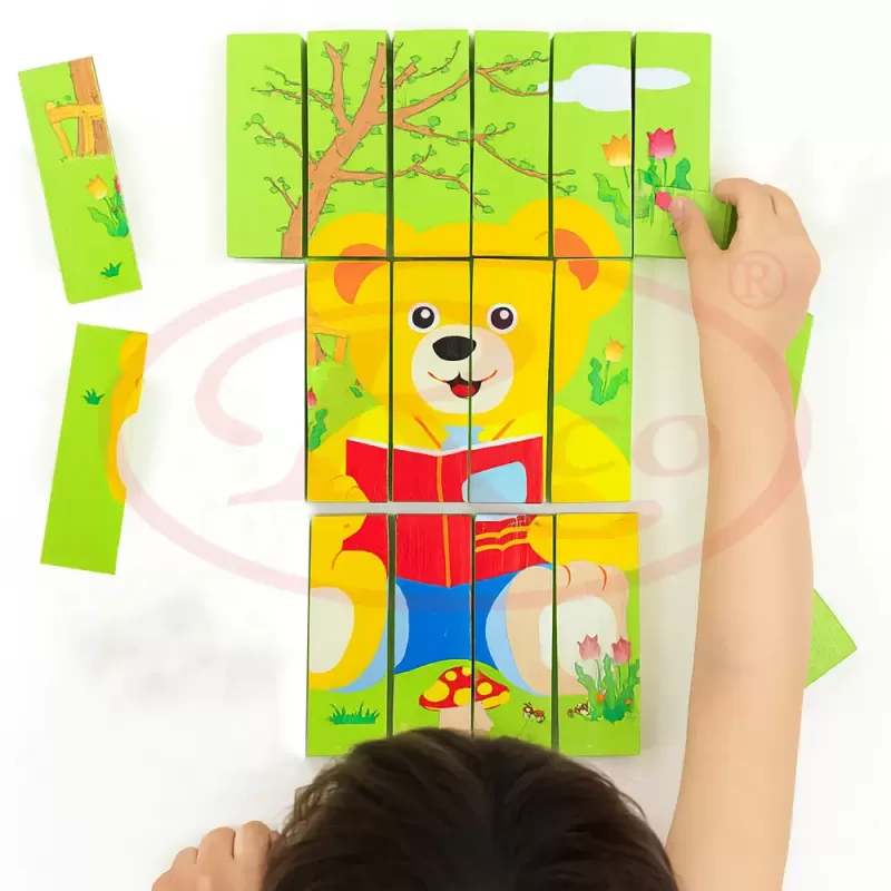 Joc multifunctional 3 in 1 – Turn instabil, Puzzle si Domino