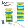 Joc multifunctional 3 in 1 – Turn instabil, Puzzle si Domino