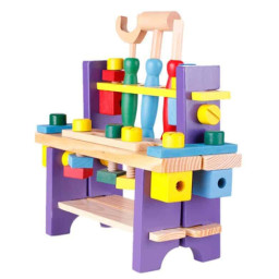 Jucarie din lemn – Set banc de scule
