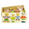 Puzzle incastru din lemn – Imbraca familia ursuletilor