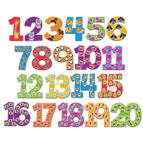 Cifre amuzante din puzzle cu 20 piese