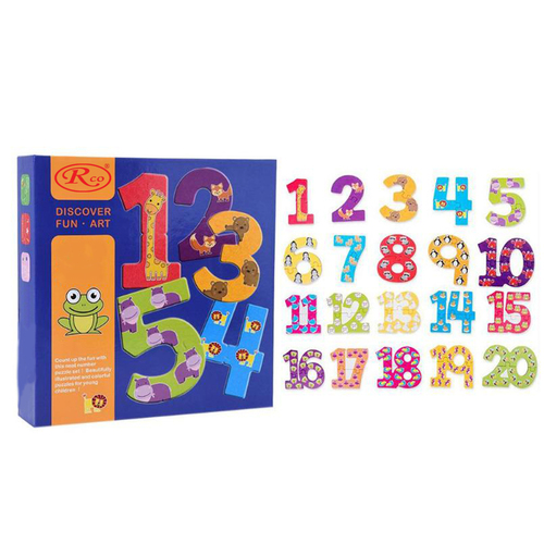 Cifre amuzante din puzzle cu 20 piese