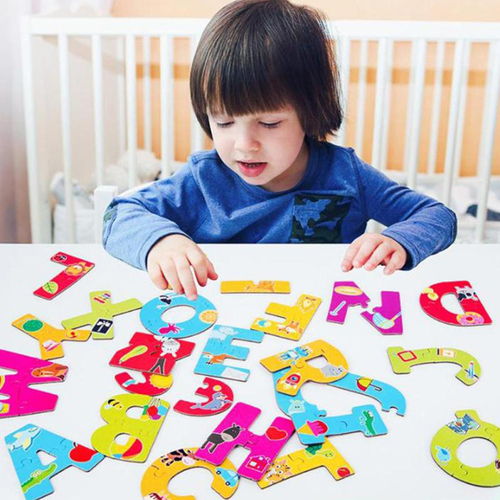 Puzzle litere amuzante cu 20 piese