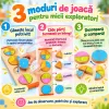 Puzzle educativ din lemn Partile unui Intreg, cu piese colorate pentru invatarea fractiilor