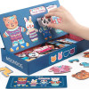Puzzle incastru din lemn cu magnet – Imbraca familia dragalasa