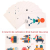 Joc educativ, Tangram cu 180 piese geometrice din lemn si fise de lucru, multicolor, 3 ani+