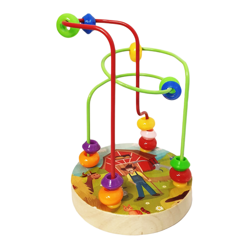 Jucarie motricitate RCO, mini labirint cu bile multicolore, 14 x 10cm