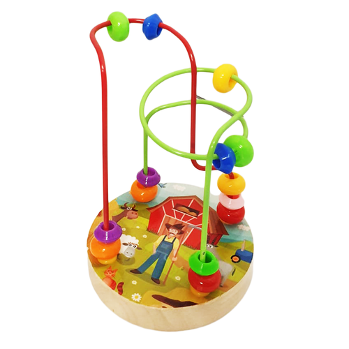 Jucarie motricitate RCO, mini labirint cu bile multicolore, 14 x 10cm