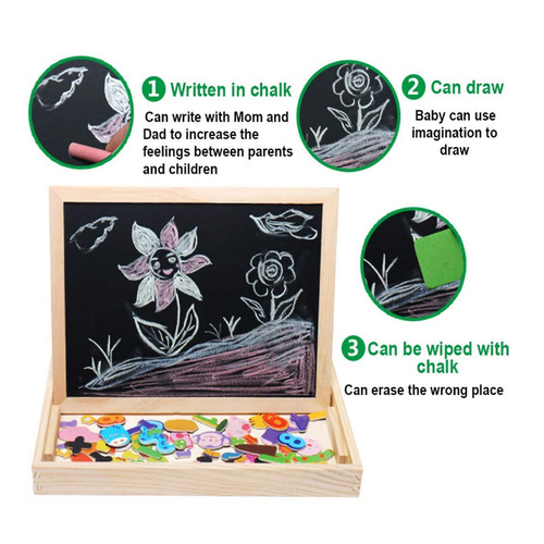 Tablita magnetica cu 2 fete si accesorii