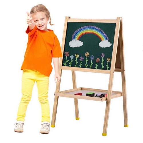 Tabla Magnetica cu Doua Fete, cu Litere, Cifre,Tetris si accesorii, 80 x 40 cm, din lemn