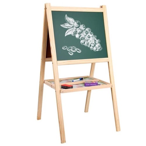 Tabla Magnetica cu Doua Fete, cu Litere, Cifre,Tetris si accesorii, 80 x 40 cm, din lemn