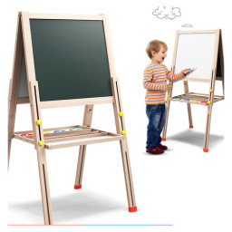 Tabla magnetica de scris cu doua fete, inaltime ajustabila, 103 cm