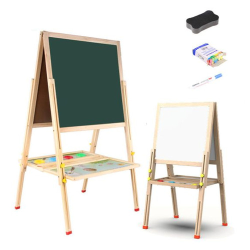 Tabla magnetica de scris cu doua fete, inaltime ajustabila, 103 cm