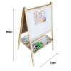 Tabla Magnetica cu Doua Fete, cu Litere, Cifre,Tetris si accesorii, 90 x 55 cm, din lemn