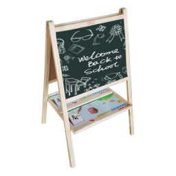 Tabla Magnetica cu Doua Fete, cu Litere, Cifre,Tetris si accesorii, 90 x 55 cm, din lemn