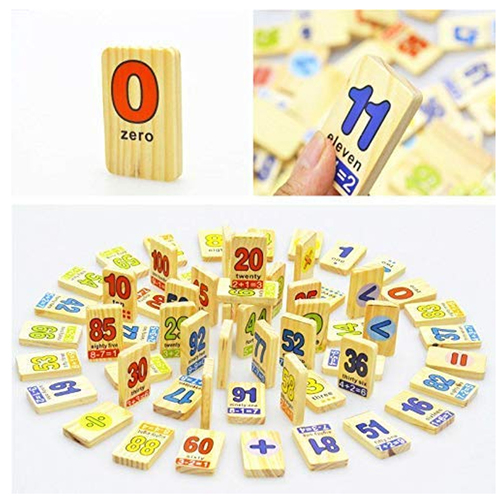 Domino in limba engleza - joc educativ , din lemn cu 100 piese