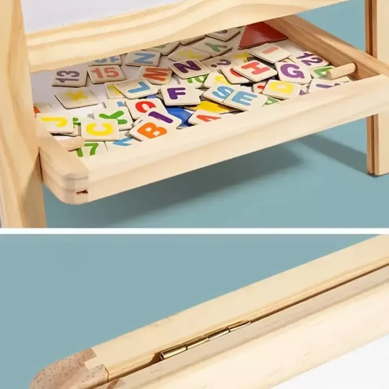 Tabla multifunctionala cu litere, cifre, operatii matematice si tetris, 40 x 27 x 20 cm