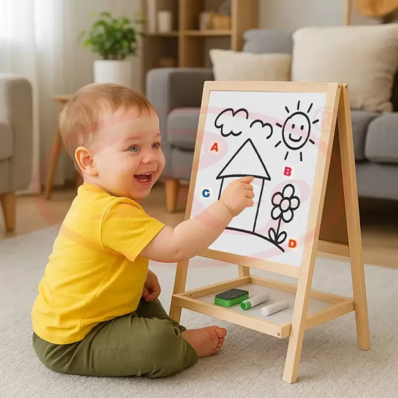 Tabla multifunctionala cu litere, cifre, operatii matematice si tetris, 40 x 27 x 20 cm