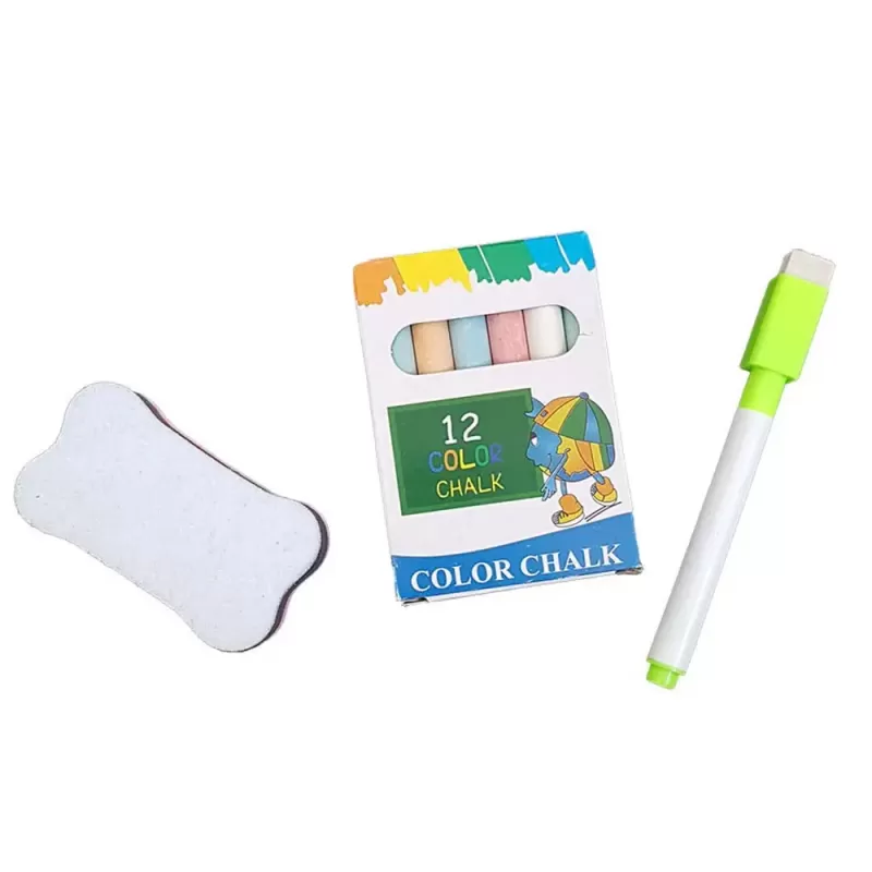 Tabla de scris din lemn, magnetica cu 2 fete, ceas, abac si accesorii, Ursulet