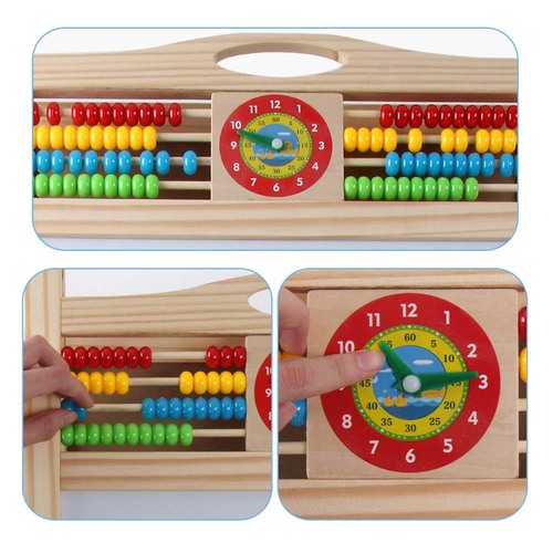 Tabla magnetica cu doua fete, litere, cifre si accesorii, inaltime reglabila 105-115-140 cm, din lemn