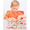 Labirint Montessori din lemn cu litere