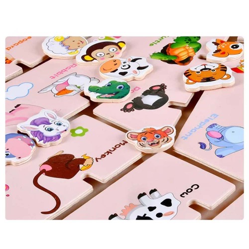 Labirint Montessori din lemn cu animale