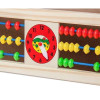 Tabla multifunctionala dubla din lemn, 90x45cm cu 2 fete + ceas, abacus set creta colorata si buretel