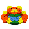 Puzzle 3D din lemn, ursulet, 26 piese, cu litere si cifre