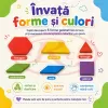 Tangram din Lemn pentru Copii, Joc Educativ Montessori cu 155 Piese Colorate, Forme Geometrice si Planse cu Modele, 3-6 Ani
