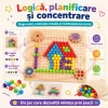 Joc Mozaic din Lemn pentru Copii, 257 Piese Pioneze Colorate, Joc Educativ de Creativitate si Logica, 3+ Ani