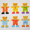 Joc de potrivire - Familia ursuletilor simpatici, puzzle din lemn, 72 piese