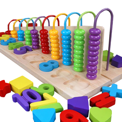 Numaratoare din lemn cu cifre si forme