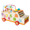 Jucarie din lemn educativa, centru de activitati vehicul