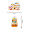 Jucarie din lemn educativa, centru de activitati vehicul