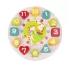 Jucarie 3 in 1 Ceas, Puzzle si Joc de snuruit din lemn