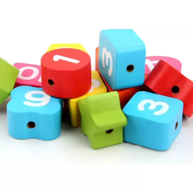 Jucarie 3 in 1 Ceas, Puzzle si Joc de snuruit din lemn