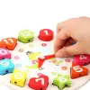 Jucarie 3 in 1 Ceas, Puzzle si Joc de snuruit din lemn