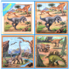 Puzzle 3 in 1 din lemn in cutie cu tematica – Dinozauri