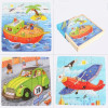Puzzle 3 in 1 din lemn in cutie cu tematica – Vehicule