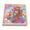 Puzzle 3 in 1 din lemn in cutie cu tematica – Joaca fetitei